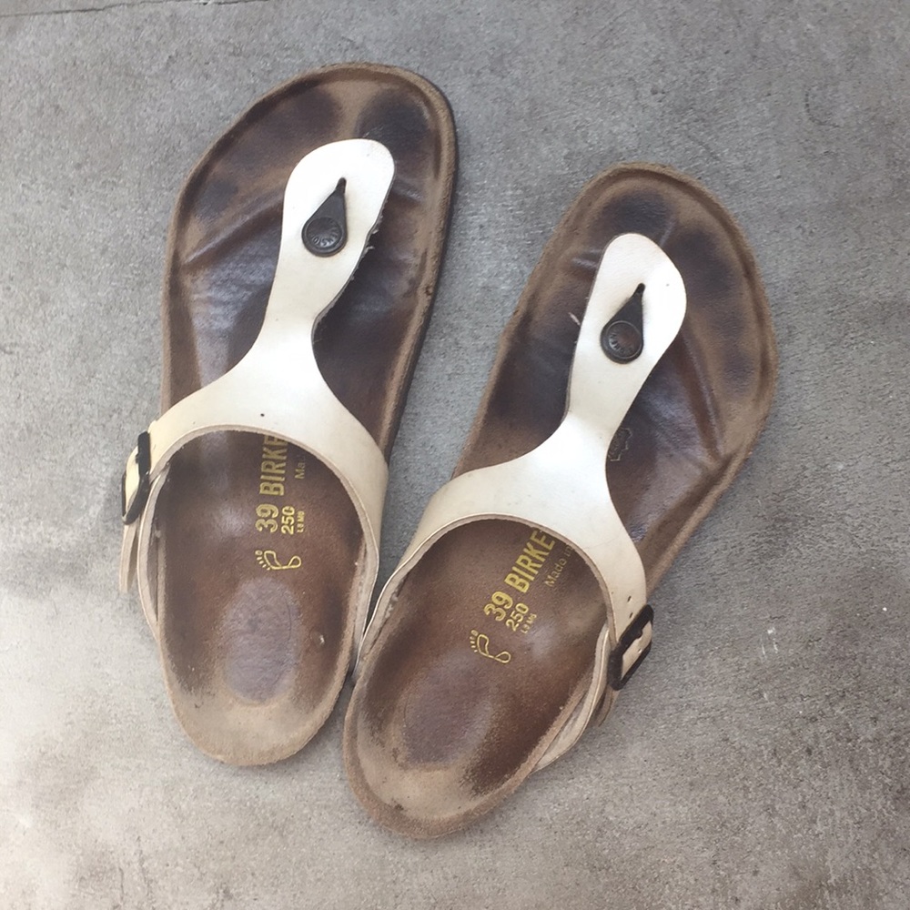 Birkenstock Gizeh Sandal 39 White Pearl